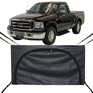 Bolsa Flash Cover Ecobag Caçamba Ford F250 Nylon Preto Com Ziper 378L