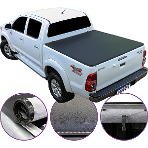 Capota Marítima Flash Cover Hilux Dupla 2005 Até 2015 + Par de Suporte