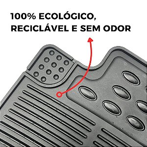 Jogo de Tapete Automotivo Carpete Borracha Completo Peugeot Sedan 206