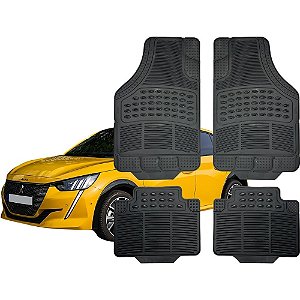 Jogo de Tapete Automotivo Carpete Borracha Completo Peugeot 208 Todos
