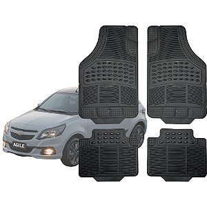 Jogo de Tapete Automotivo Carpete Borracha Completo Chevrolet Agile