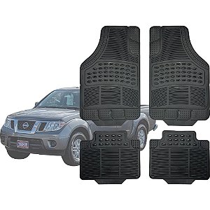 Jogo de Tapete Automotivo Carpete Borracha Completo Frontier Até 2016