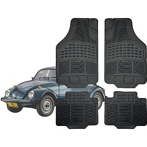 Jogo de Tapete Automotivo Carpete Borracha Completo Volkswagem Fusca