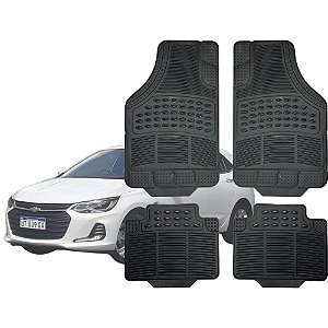 Jogo Tapete Automotivo Carpete Borracha Completo Chevrolet Onix Hatch