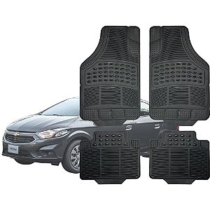Jogo de Tapete Automotivo Carpete Borracha Completo Chevrolet Prisma