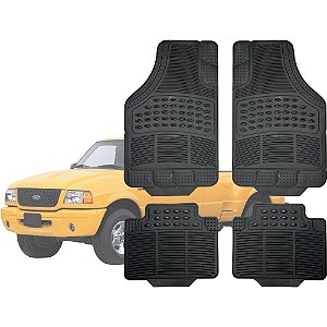 Jogo de Tapete Automotivo Carpete Borracha Completo Ranger Até 2004
