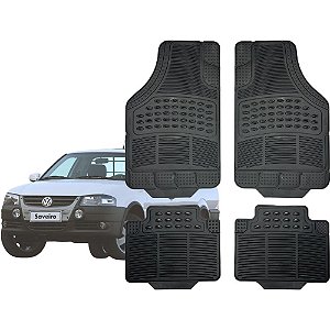 Jogo de Tapete Automotivo Carpete Pvc Completo Volkswagem Saveiro G3 G4