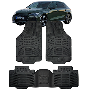 Jogo Tapete Automotivo 5 Peça Borracha PVC + Tunel Audi A3 2014 Á 2027