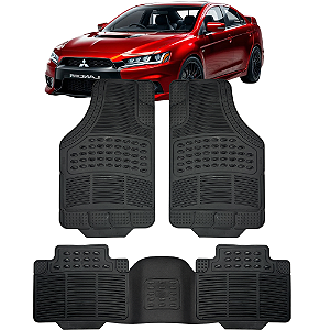 Jogo Tapete Automotivo 5 Peça Borracha PVC Com Tunel Mitsubishi Lancer