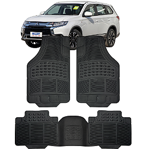 Jogo Tapete Automotivo 5 Peça Borracha PVC + Tunel Mitsubishi Outlander
