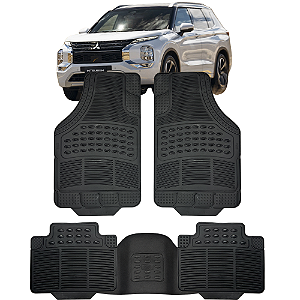 Jogo Tapete Automotivo 5 Peça Borracha PVC Com Tunel Nissan Outlander