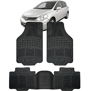 Jogo Tapete Automotivo 5 Peça Borracha PVC + Tunel Nissan Tilda Hatch