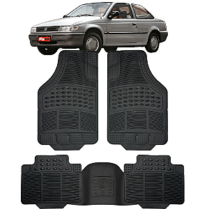 Jogo Tapete Automotivo 5 Peça Borracha PVC Com Tunel Volkswagen Logus