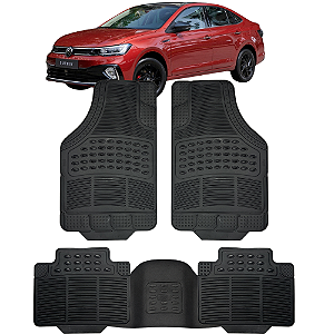 Jogo Tapete Automotivo 5 Peça Borracha PVC Com Tunel Volkswagen Virtus
