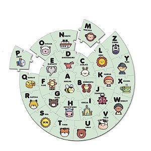 Quebra-Cabeça Alfabeto Caracol