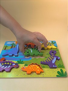 Tabuleiro de Encaixe Dinossauro