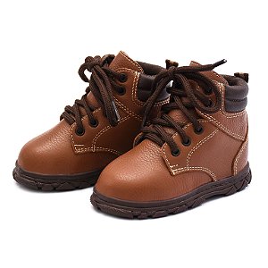 Coturno Infantil Unissex em Couro Cor Wisky - Modelo 1907 | Bili Bilu
