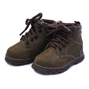 Coturno Infantil Unissex em Couro Cor Verde - Modelo 1906 | Bili Bilu