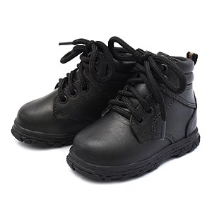 Coturno Infantil Unissex em Couro Cor Preto - Modelo 1905 | Bili Bilu
