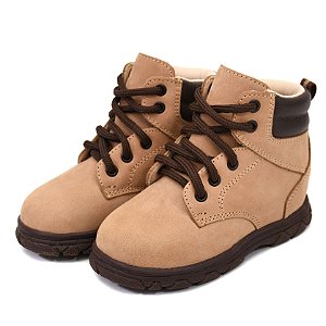 Coturno Infantil Unissex em Couro Cor Neblina - Modelo 1903 | Bili Bilu