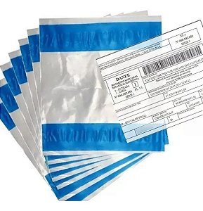 500un Saco Para Nota Fiscal Awb Danfe Canguru Janela 2 Colas 10x12cm