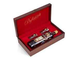 Estojo Bylaardt Ouro Carvalho Extra Premium 18 Anos 700ml + 2 Copos Vidro 60ml