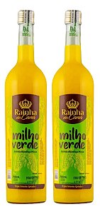 Kit 2un Cachaça de Sabor Milho Verde Rainha da Cana 700ml