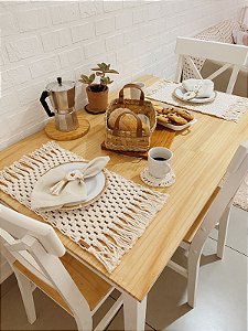 Kit Mesa Posta - 1 par de porta guardanapos + 1 par de jogos americanos