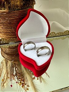 CONJUNTO ALIANÇAS + CAIXINHA DECORADA ANA AZEVEDO