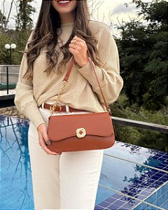 Bolsa Lyssa em estilo baguete Marron