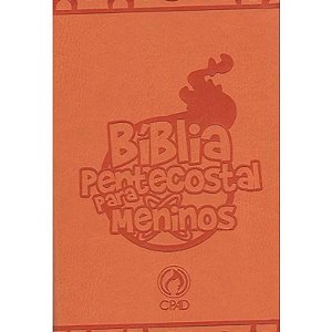 Bíblia Pentecostal para Meninos, Capa Coura Sintético com Borda Metálica Tamanho Grande