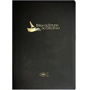 Bíblia de Estudo do Discípulo, Capa Luxo Preta Tamanho Grande, Almeida RA