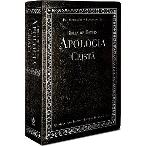 Bíblia de Estudo Apologia Cristã, Capa Luxo Preta Tamanho Grande, Almeida RC
