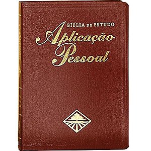 Bíblia de Estudo Aplicação Pessoal, Capa Luxo Vinho Tamanho Médio, Almeida RC