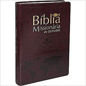 Bíblia Missionária de Estudo, Capa Luxo Couro Sintético Vinho Nobre, Almeida RA