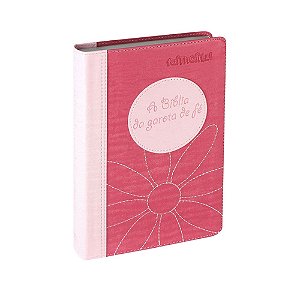 A Bíblia da Garota de Fé, Capa Couro Sintético Rosa Tamanho Médio, NTLH