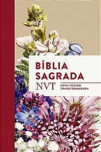 Bíblia Sagrada NVT, Tamanho Médio, Capa Luxo Flexível Floral - Mundo Cristão