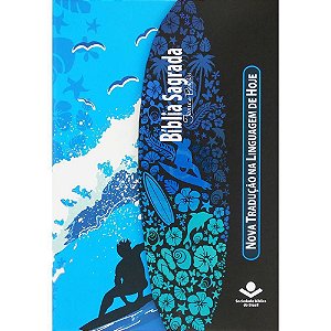 Bíblia Sagrada Letra Maior com Fonte de Bênçãos, Capa Dura Ilustrada Surf Tamanho Pequeno, NTLH