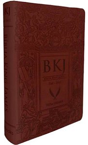 Bíblia  King James - BKJ, Capa Luxo Couro Sintético Marrom Tamanho Grande, BKJ