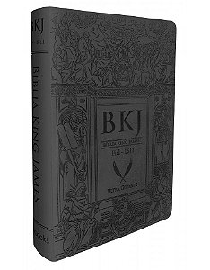 Bíblia King James Fiel 1611, letra Ultra Gigante, Capa Luxo Preta Baixo Relevo Tamanho Grande, KJV