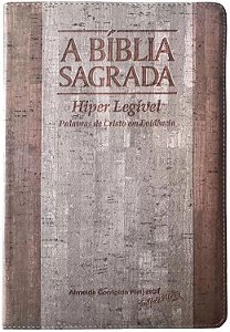 A Bíblia Sagrada Hiper Legível, Capa Luxo Tamanho Grande , Palavra Jesus em Vermelho, ACF