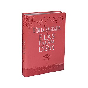 Bíblia Sagrada Elas Falam com Deus, Capa Flexível Rosa Tamanho Médio, letra média, NTLH