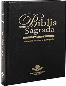 Bíblia Sagrada SBB, Capa Dura Preta Tamanho Médio, Almeida RC