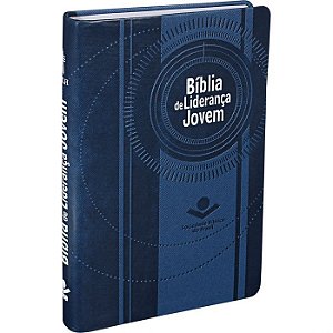Bíblia de Liderança Jovem, Capa Couro Sintético Azul Escuro Tamanho Médio, letra média, NTLH