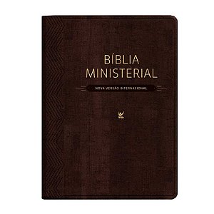 Bíblia Ministerial, Capa Luxo Marrom Tamanho Grande, NVI