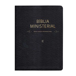 Bíblia Ministerial, Capa Luxo Preto Tamanho Grande, NVI