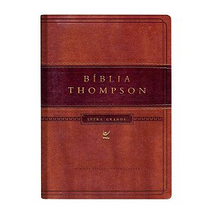 Bíblia Thompson, Letra Grande, Pal. Jesus em vermelho, Sem Índice, Capa Luxo Marrom Tamanho Grande,  AEC  Ed.Vida