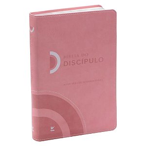 Bíblia do Discípulo, Capa Luxo Rosa Tamanho Grande, NVI