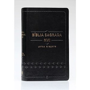 Bíblia Sagrada Letra Gigante, Capa Luxo Preta Tamanho Grande, NVI