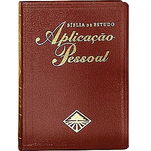 Bíblia de Estudo Aplicação Pessoal, Capa Luxo Vinho Tamanho Grande, Almeida RC
